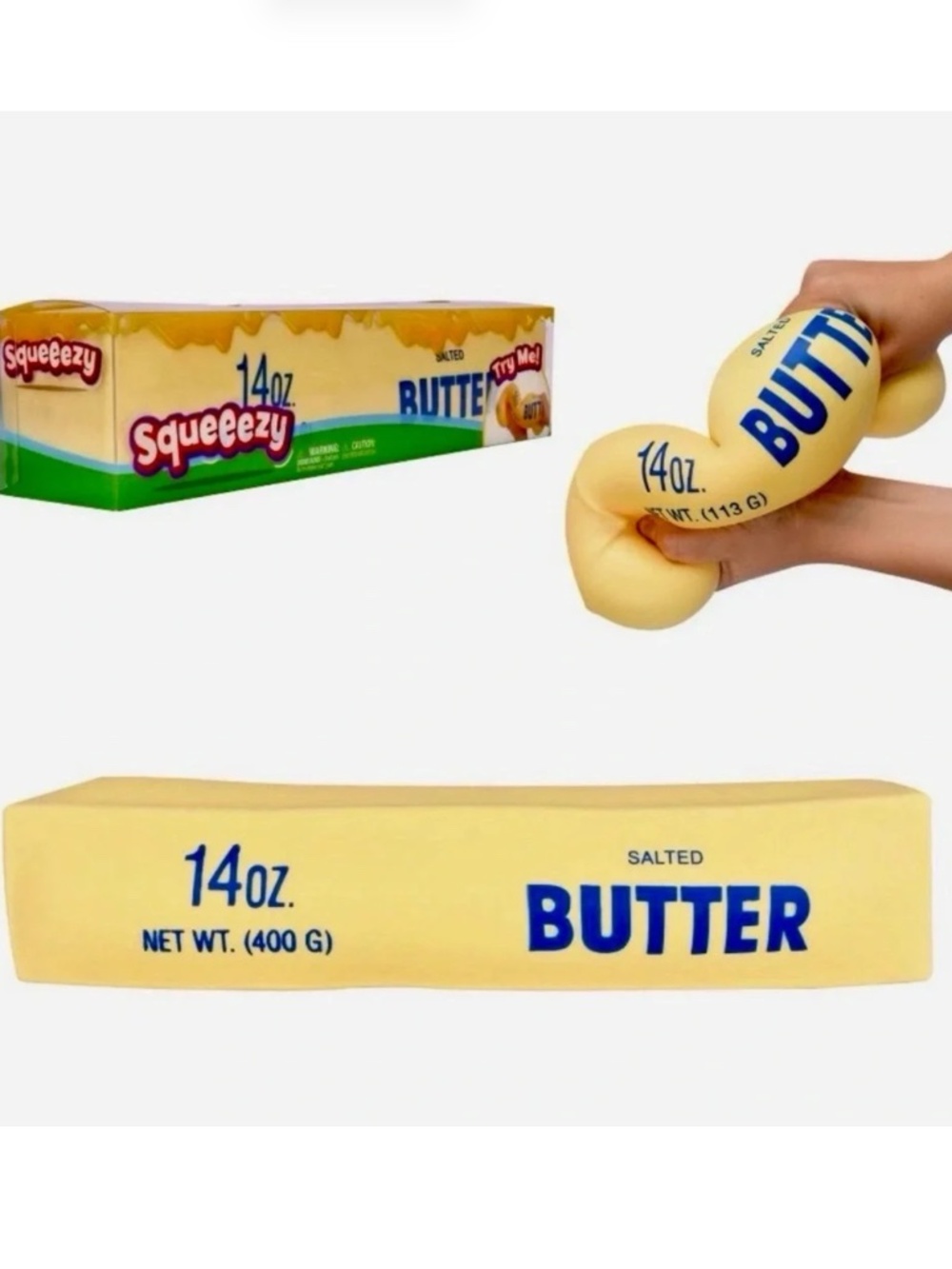 Sunny Days Squeezy Jumbo BUTTER -  Viral Sensory Stress Relief Squeeze Toy 14oz